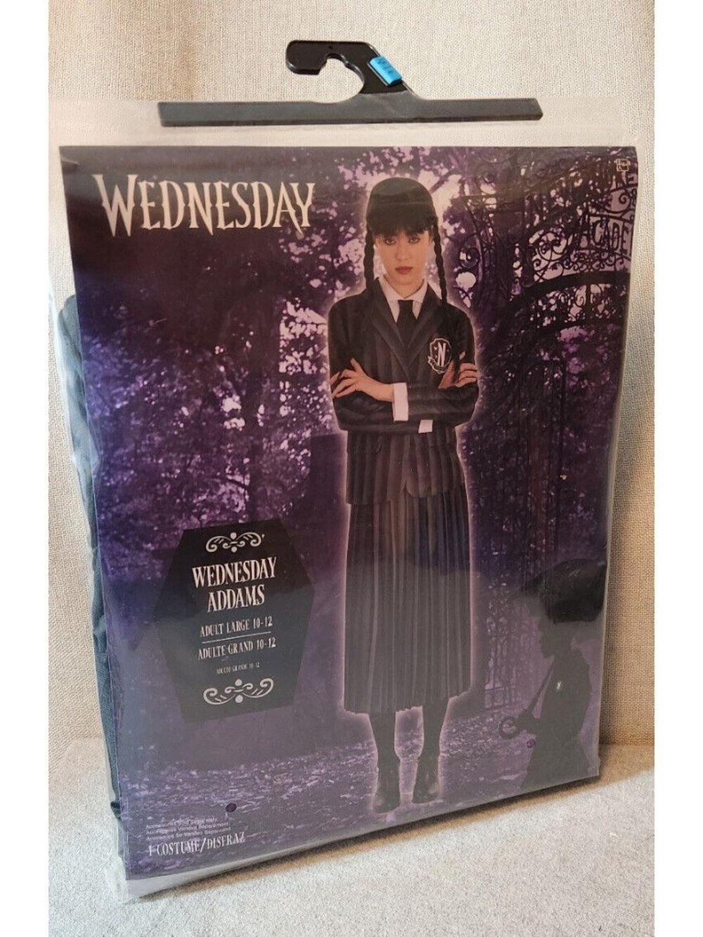 Addams Family Wednesday Black Dress Blazer 2PC Costume LARGE 10 - 12 NEW - Picture 2 of 3